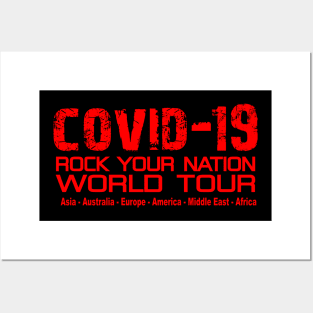 Covid-19 World Tour Rock Your Nation (Red) Posters and Art